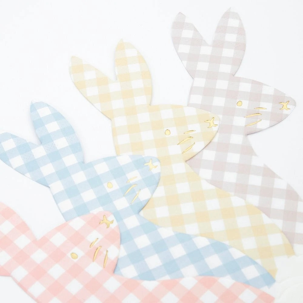 Meri Meri Gingham Bunny Napkins