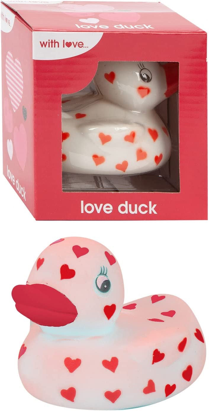 Love Duck Rubber Duck with Hearts