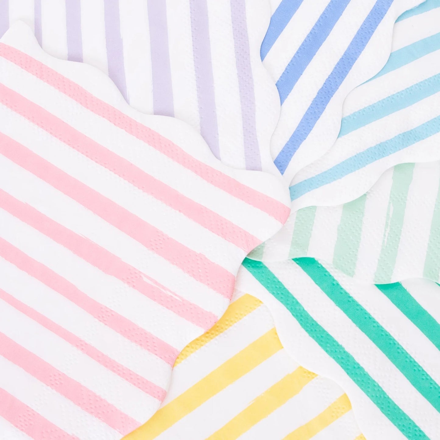 Meri Meri Mixed Colour Stripe Small Napkins - Pack of 8