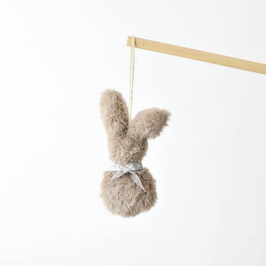 Fluffy Bunny Hanging Decoration 13cm