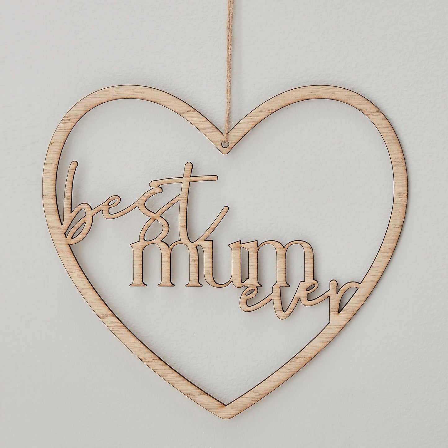 Best Mum Ever Wooden Wreath