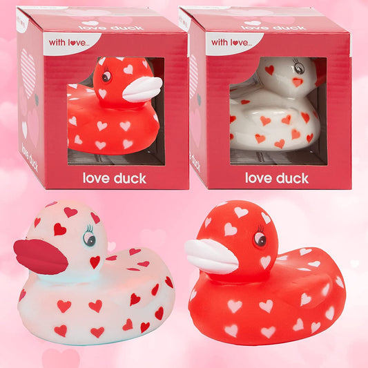 Love Duck Rubber Duck with Hearts